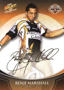 2008 Select NRL Champions - Gold Foil Signatures #FS46 Benji Marshall Front